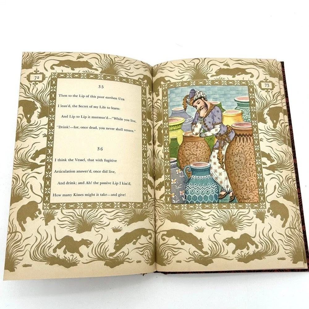 Rubaiyat of Omar Khayyam Random House 1947 Vintage Book Illustrated Hardcover